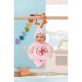 BABY born Bebelus Ingeras 18 cm cu zornaitoare si clema de prins la carut sau patut cu hainute roz sau albastre